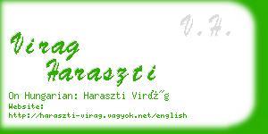 virag haraszti business card